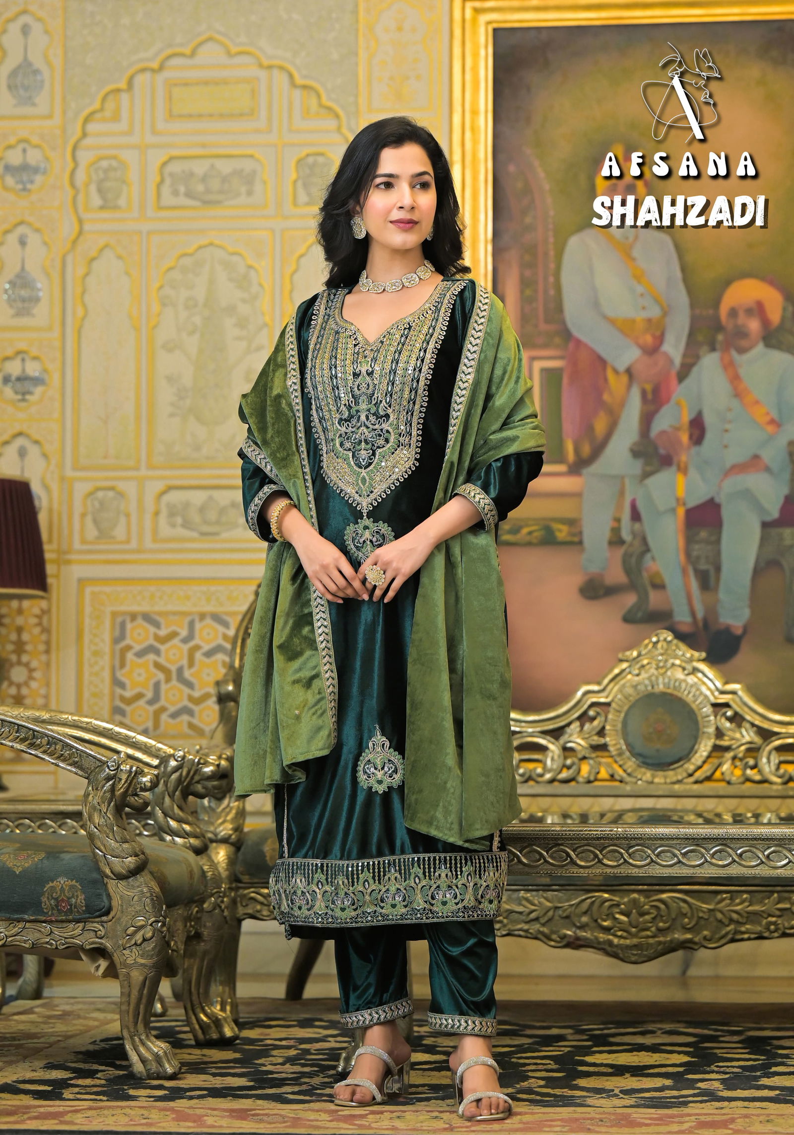Shahzadi By Afsana Viscose Makhmal Embroidered Readymade Suits Exporters In India